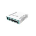 Mikrotik CRS106-1C-5S Cloud Router Switch 106-1C-5S with QCA8511 400MHz CPU, 128MB RAM, 1x Combo port (Gigabit Ethernet or SFP), 5 x SFP cages, RouterOS L5, desktop case, PSU
