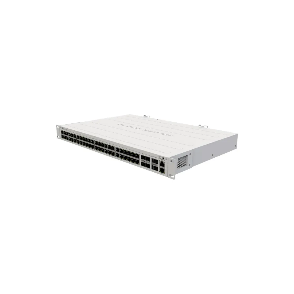 Mikrotik CRS354-48G-4S+2Q+RM Cloud Router Switch 354-48G-4S+2Q+RM with 48 x Gigabit RJ45 LAN, 4 x 10G SFP+ cages, 2 x 40G QSFP+ cages, RouterOS L5, 1U rackmount enclosure, Dual redundant PSU