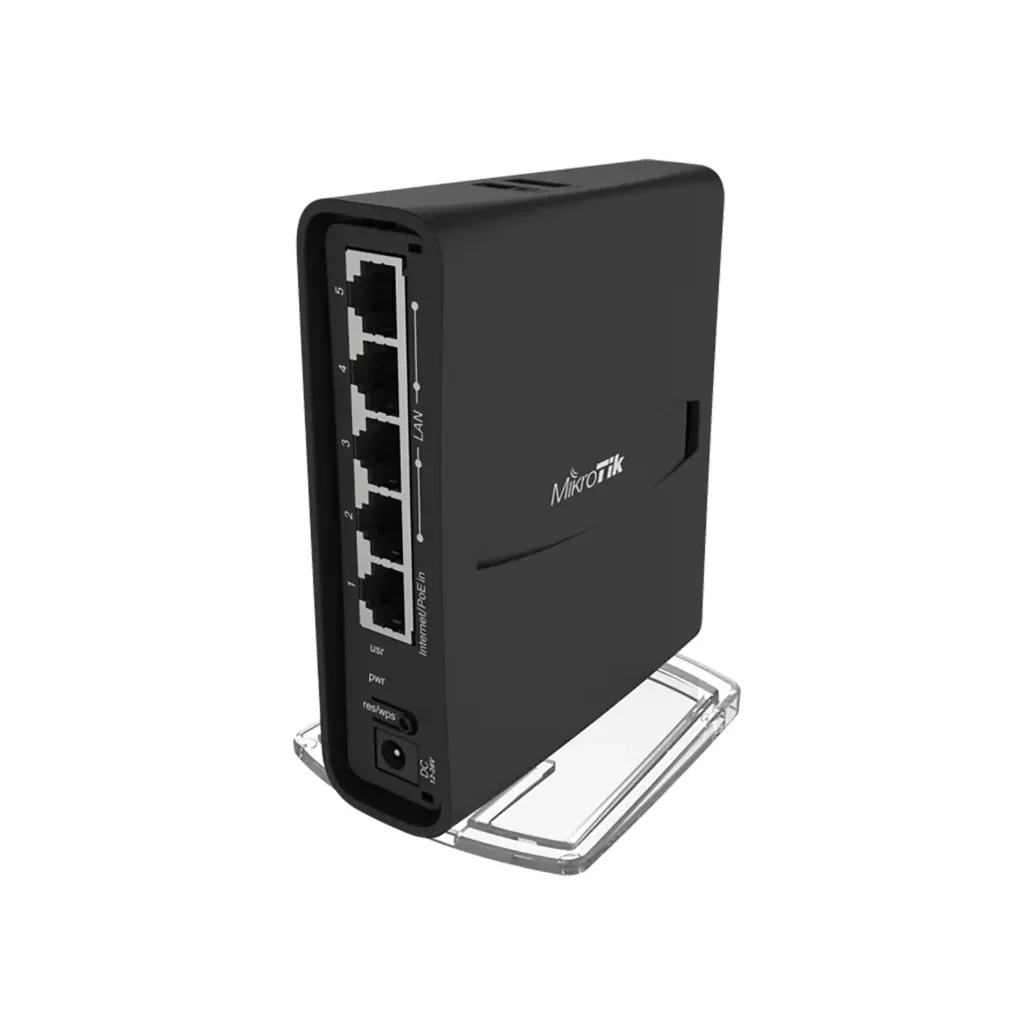 [RBD52G-5HacD2HnD-TC] Mikrotik RBD52G-5HacD2HnD-TC hAP ac² with 716MHz CPU, 128MB RAM, 5 x Gbit LAN, built-in 2.4Ghz 802.11b/g/n Dual Chain wireless with integrated antenna, built-in 5GHz 802.11an/ac Dual Chain wireless with integrated antenna, USB, RouterOS L4, desktop/tower case, PSU