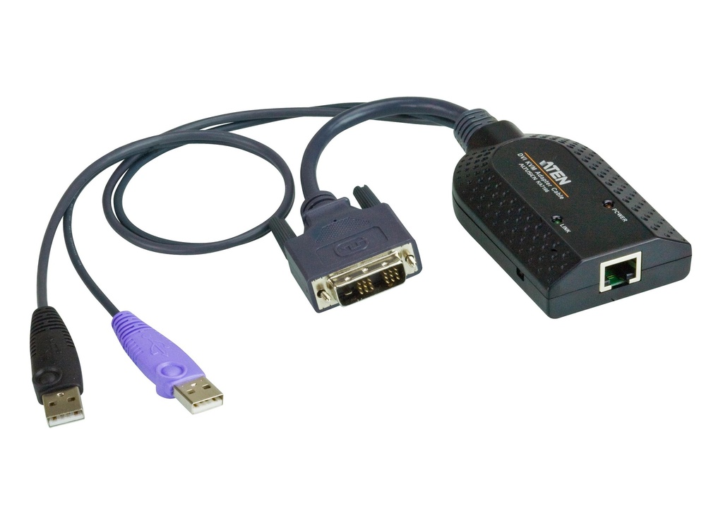 [KA7166-AX] ATEN KA7166-AX / USB DVI Virtual Media KVM Adapter with Smart Card Support