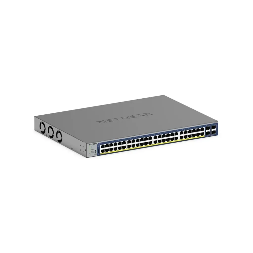 Netgear GS752TPP-300EUS   48PT GE PoE+ and 4xSFP Ports (760W), Smart Switch w/optional Remote/Cloud Management