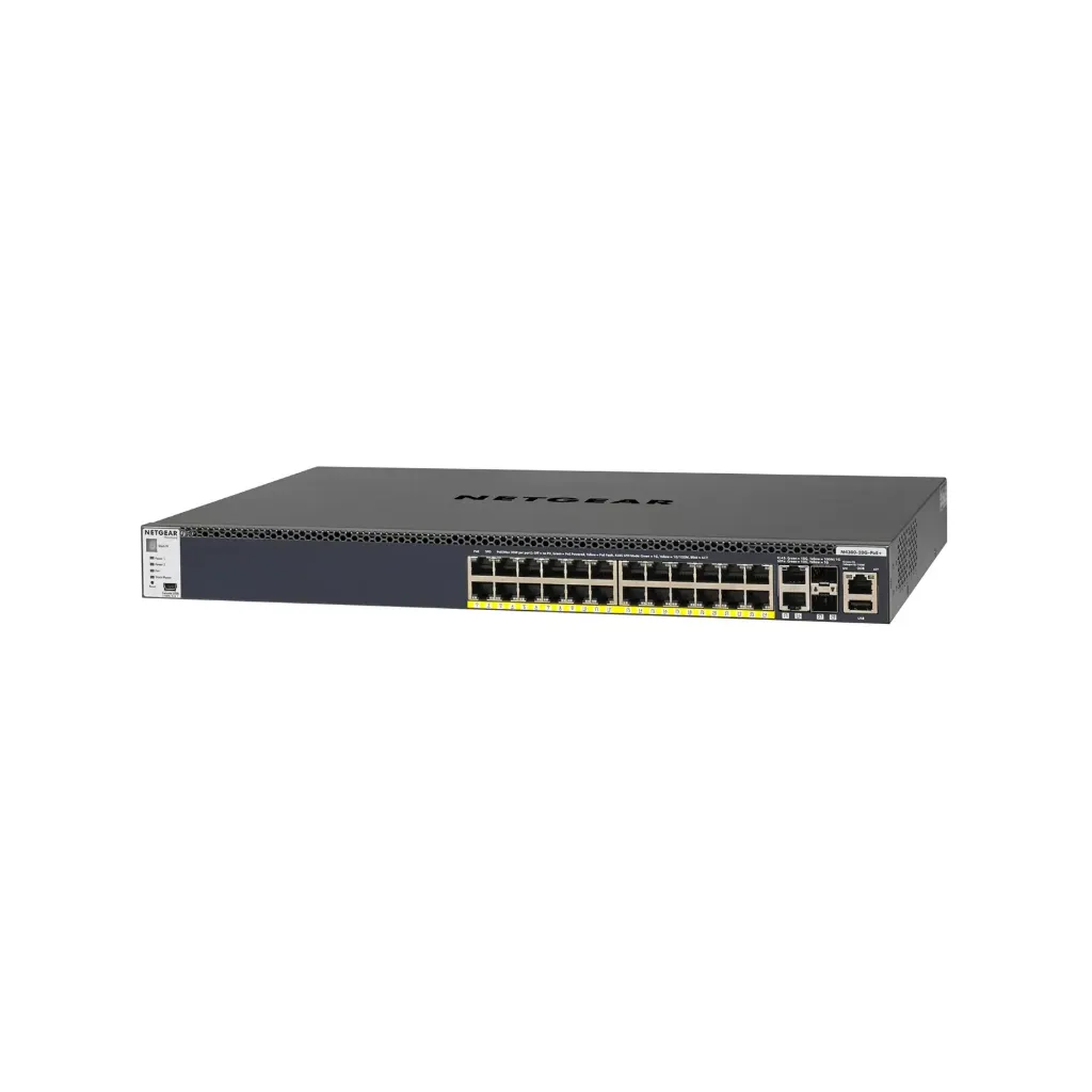 Netgear GSM4328PB-100NES / M4300-28G PoE+ / 24x1G PoE+ 630W, 2x10G, 2xSFP+ Managed Switch AV Line