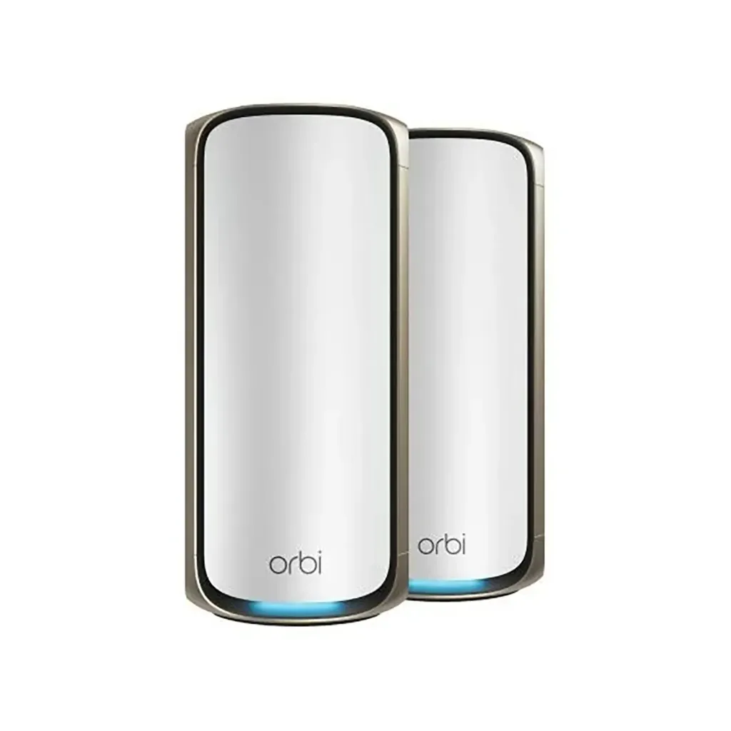 [RBE972S-100EUS] Netgear RBE972S-100EUS / Orbi 970 Series RBE972S Quad-Band Wi-Fi 7 Mesh System with high speed for large homes. Wi-Fi 7, Quad-band, BE27000 (27 Gbps), 10G ports, coverage 5400 sq.ft., up to 200 devices, 2-pack.